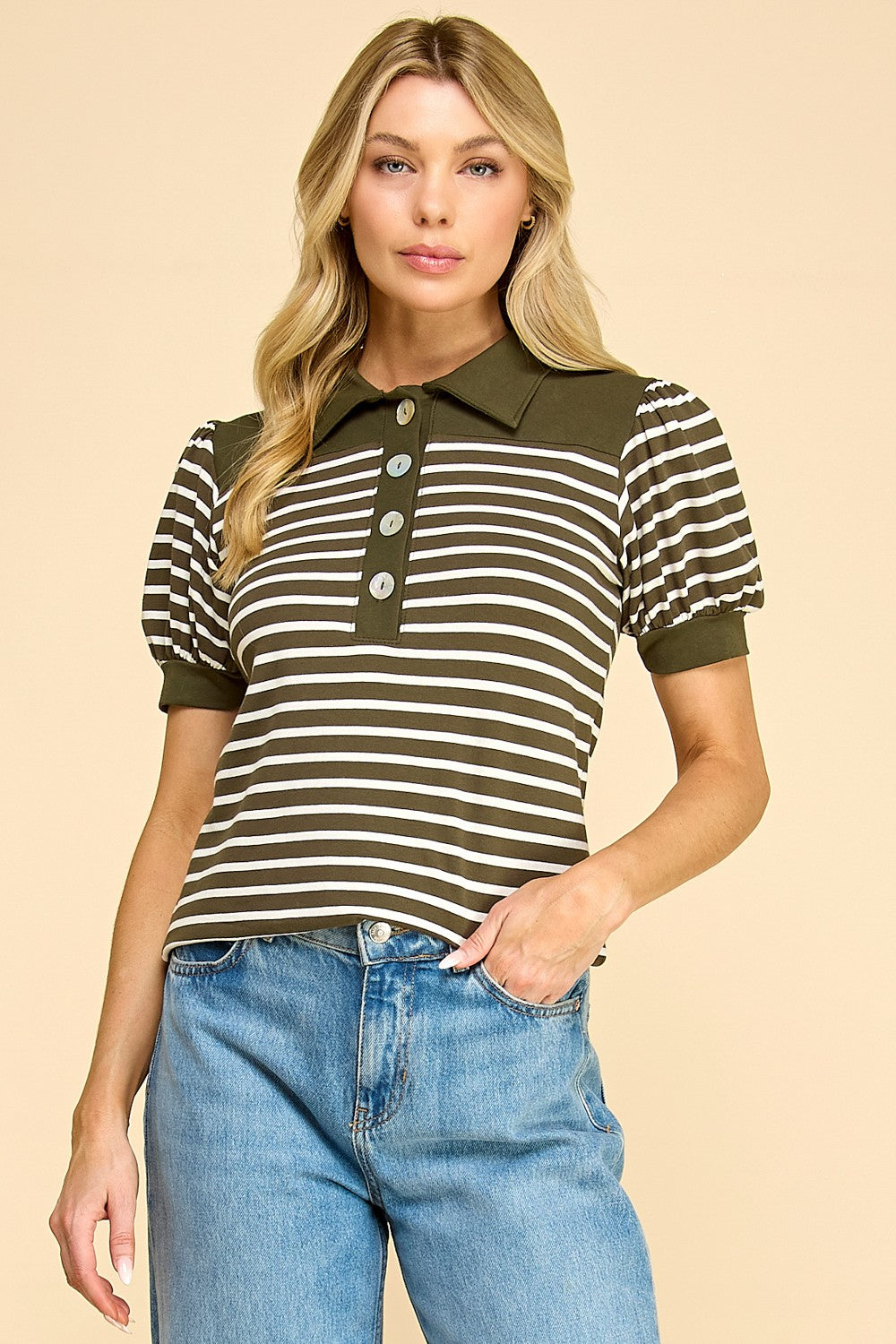 Olive Collared Shirt