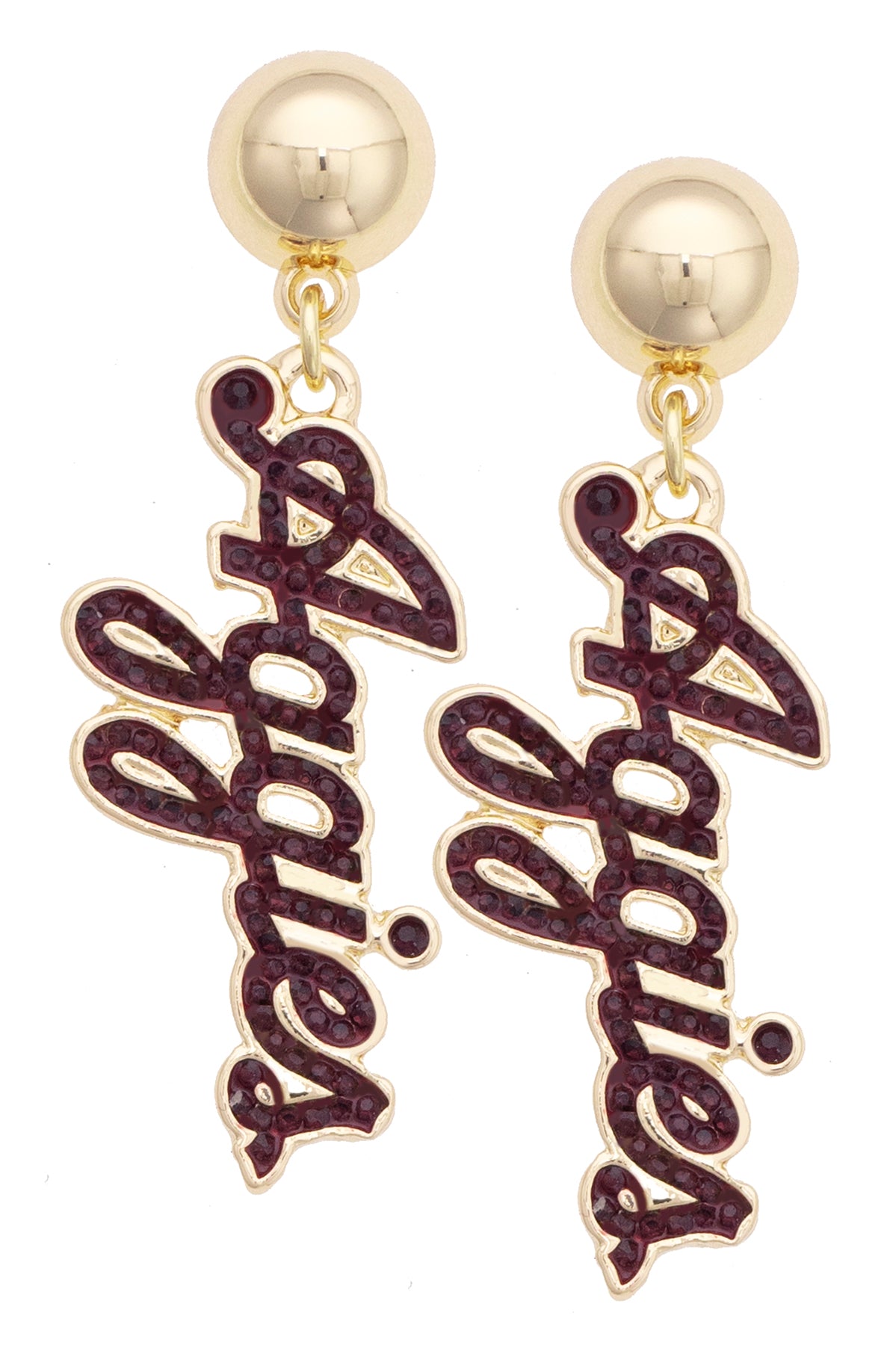 Texas Pave Outline Earrings