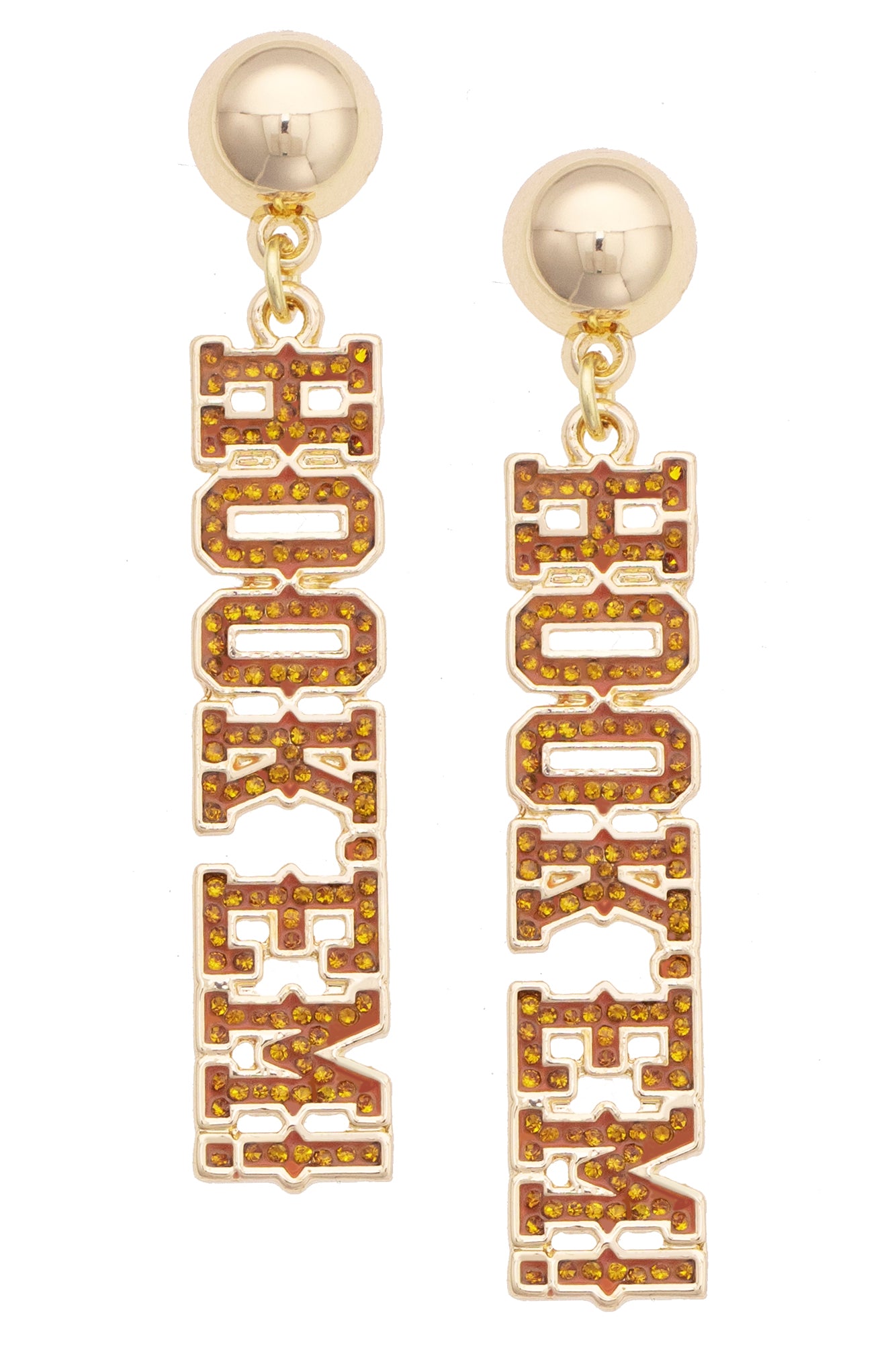 Texas Pave Outline Earrings