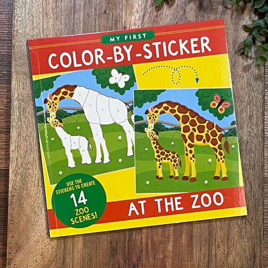 My First Color-by-Sticker Book - At the Zoo
