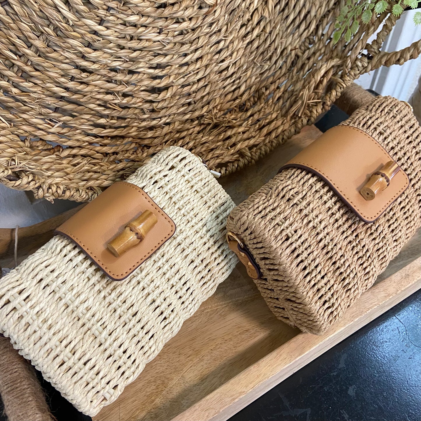 Bamboo Breeze Woven Crossbody