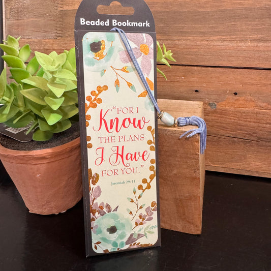 For I Know the Plans Beaded Bookmark