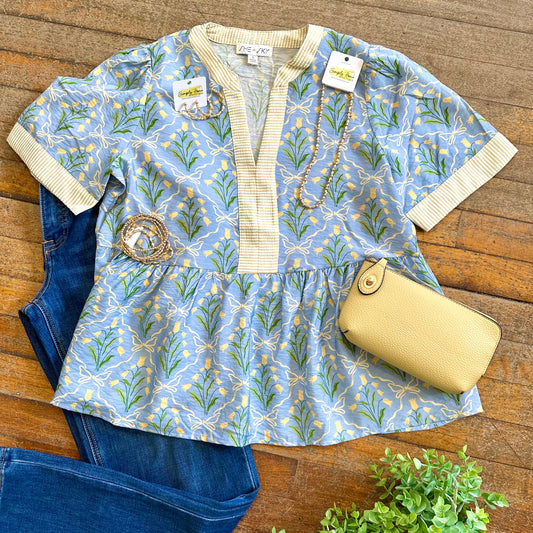 Printed Woven Top
