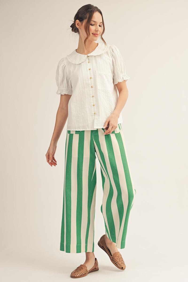 Green Stripe Pants