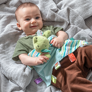 Peepers Frog Taggie Blanket