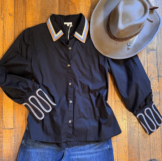 Embroidered Button Down