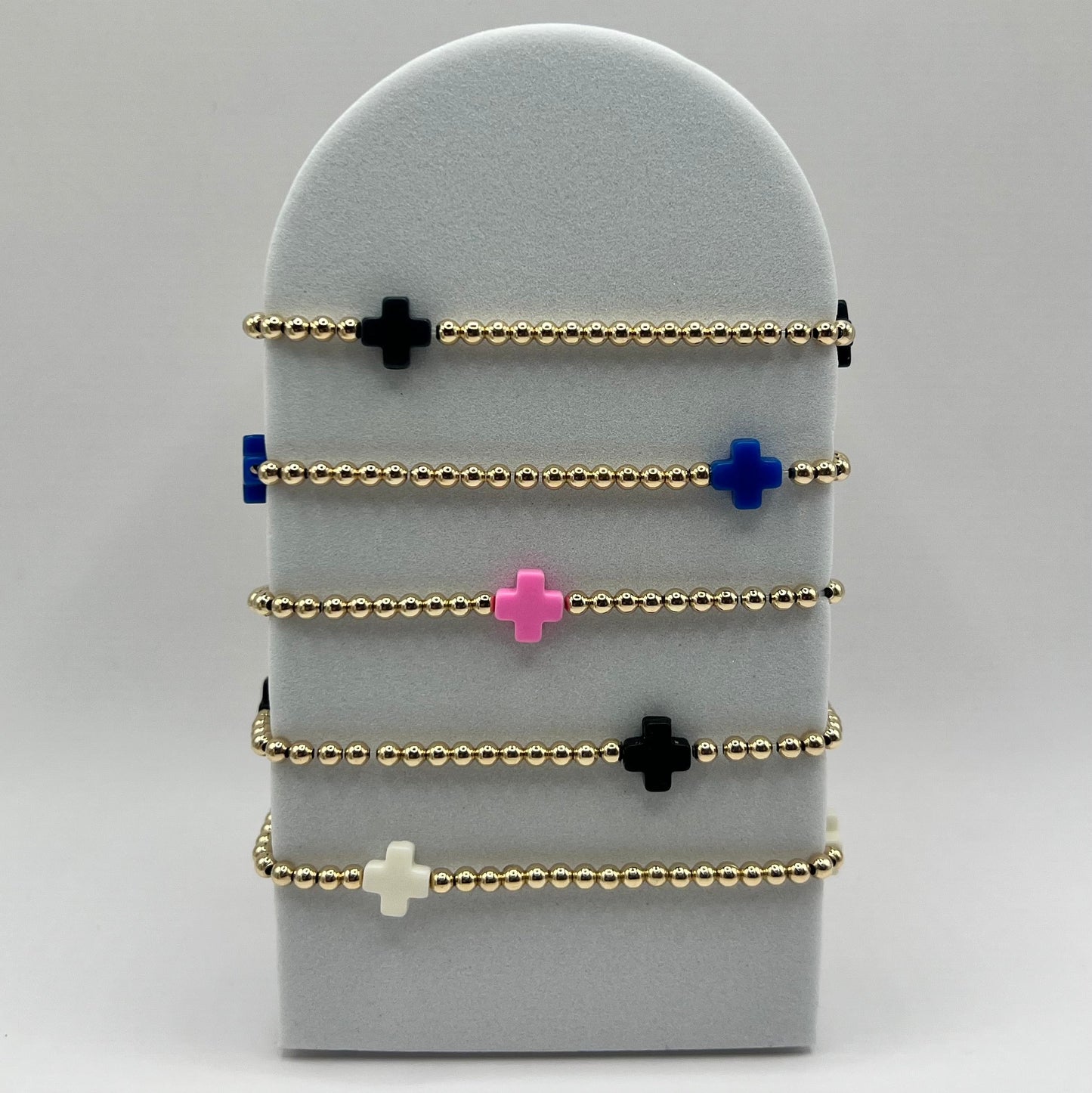 enewton 3mm Signature Cross Bracelet- Charcoal