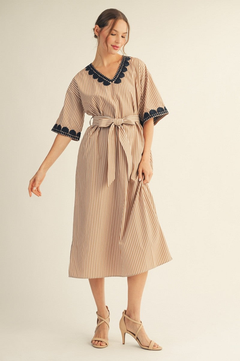 Stripe Midi Dress