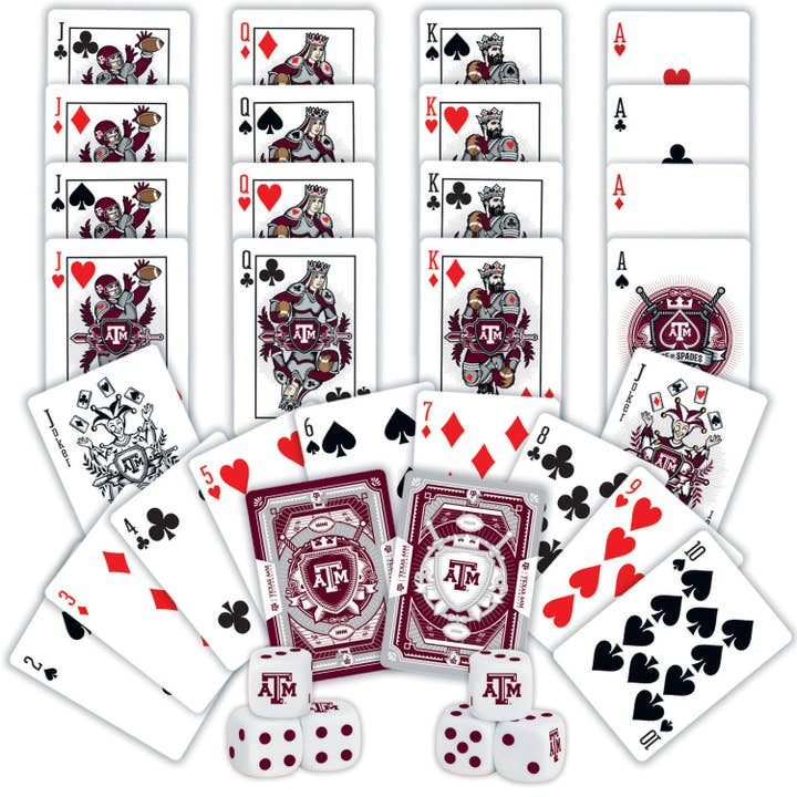 Texas A&M Two Pack Cards and Dice