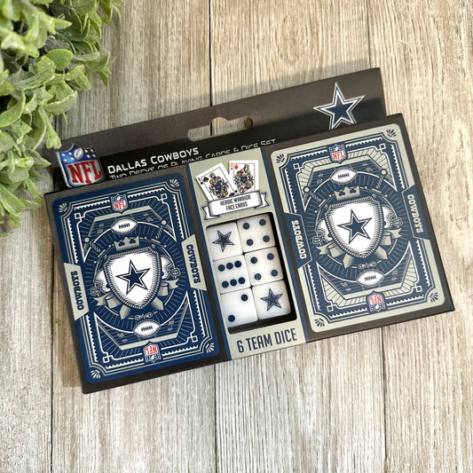 Dallas Cowboys Playing Cards & Dice Set