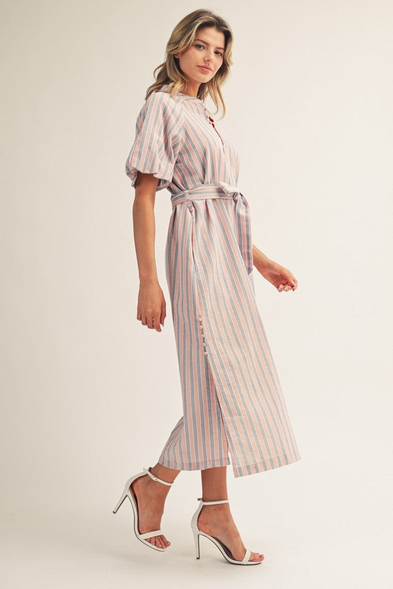 Stripe Midi Dress