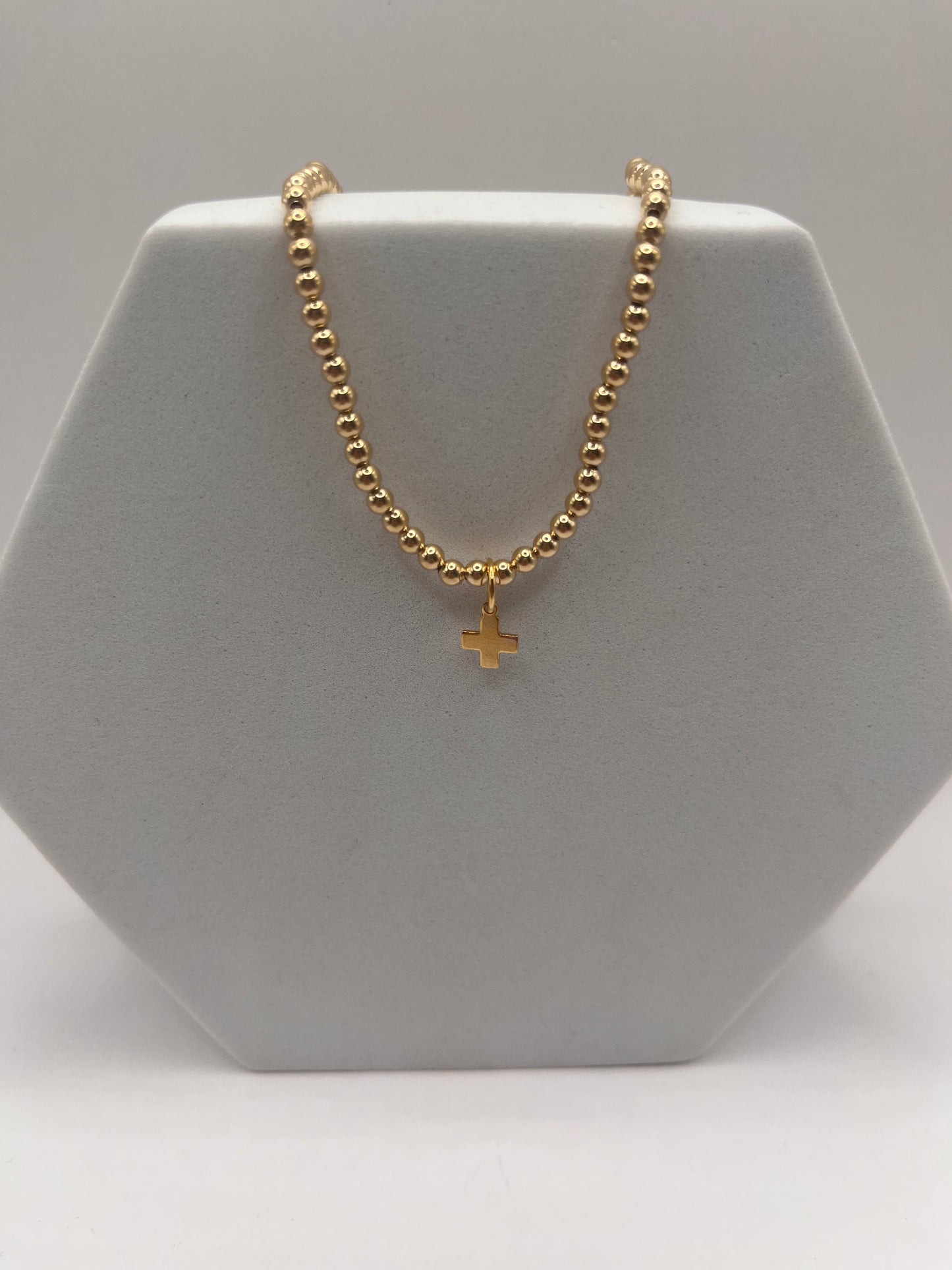 enewton 17" Bead 3mm Signature Cross
