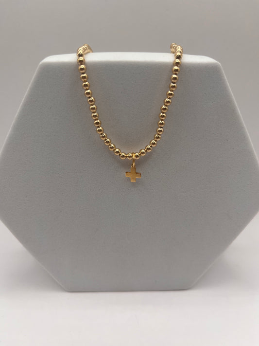 enewton 17" Bead 3mm Signature Cross