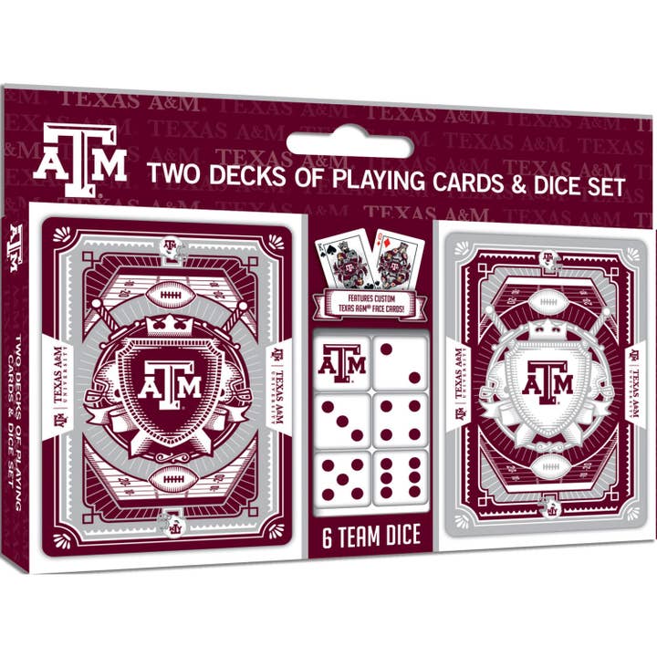 Texas A&M Two Pack Cards and Dice