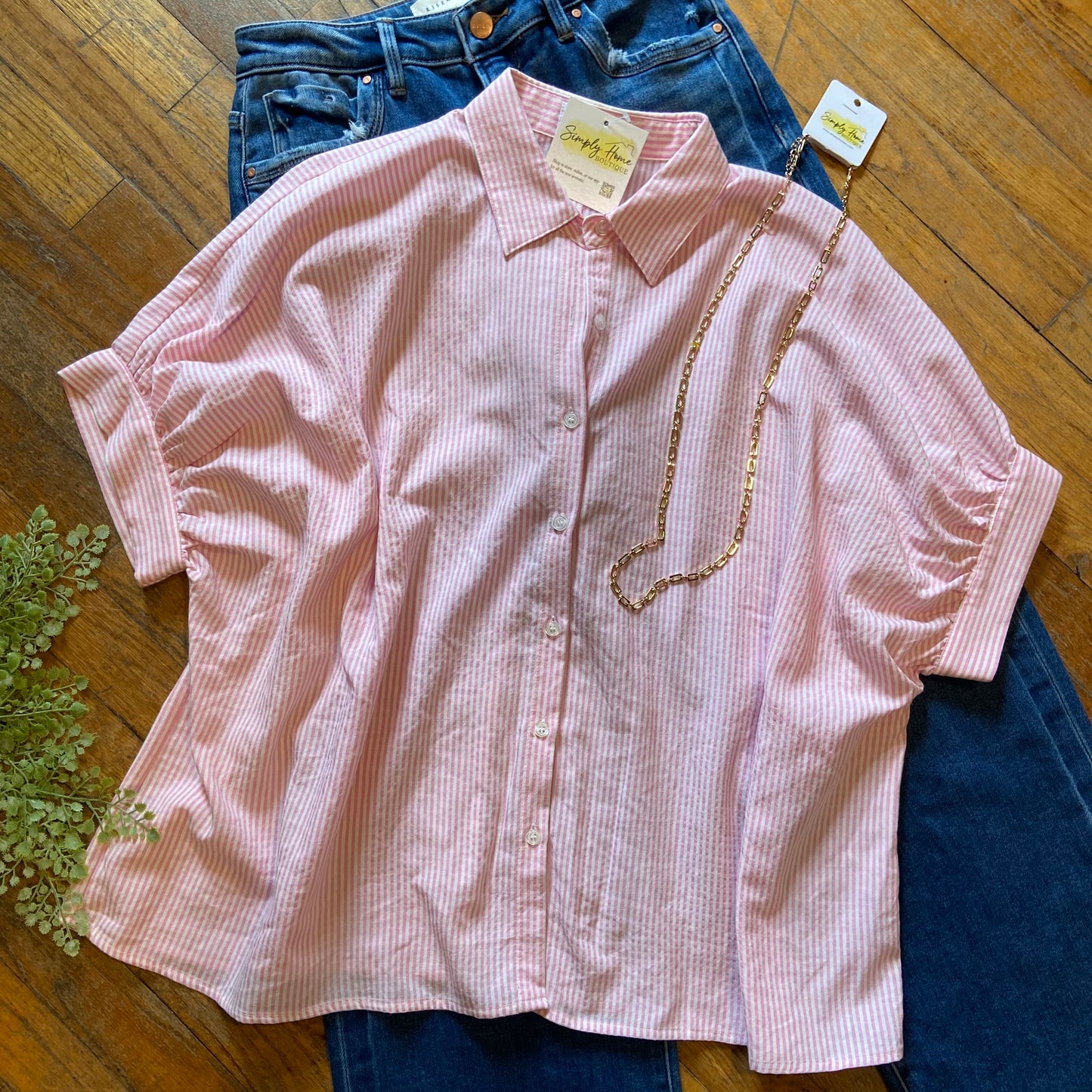 Pink Stripe Top