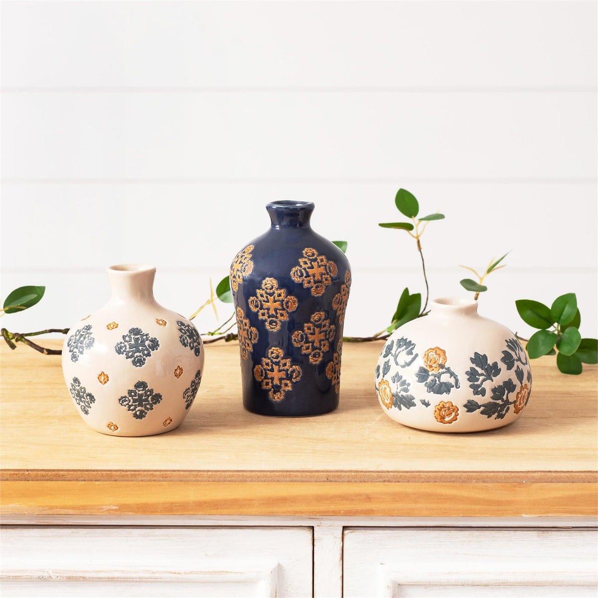 Blue Floral Vase