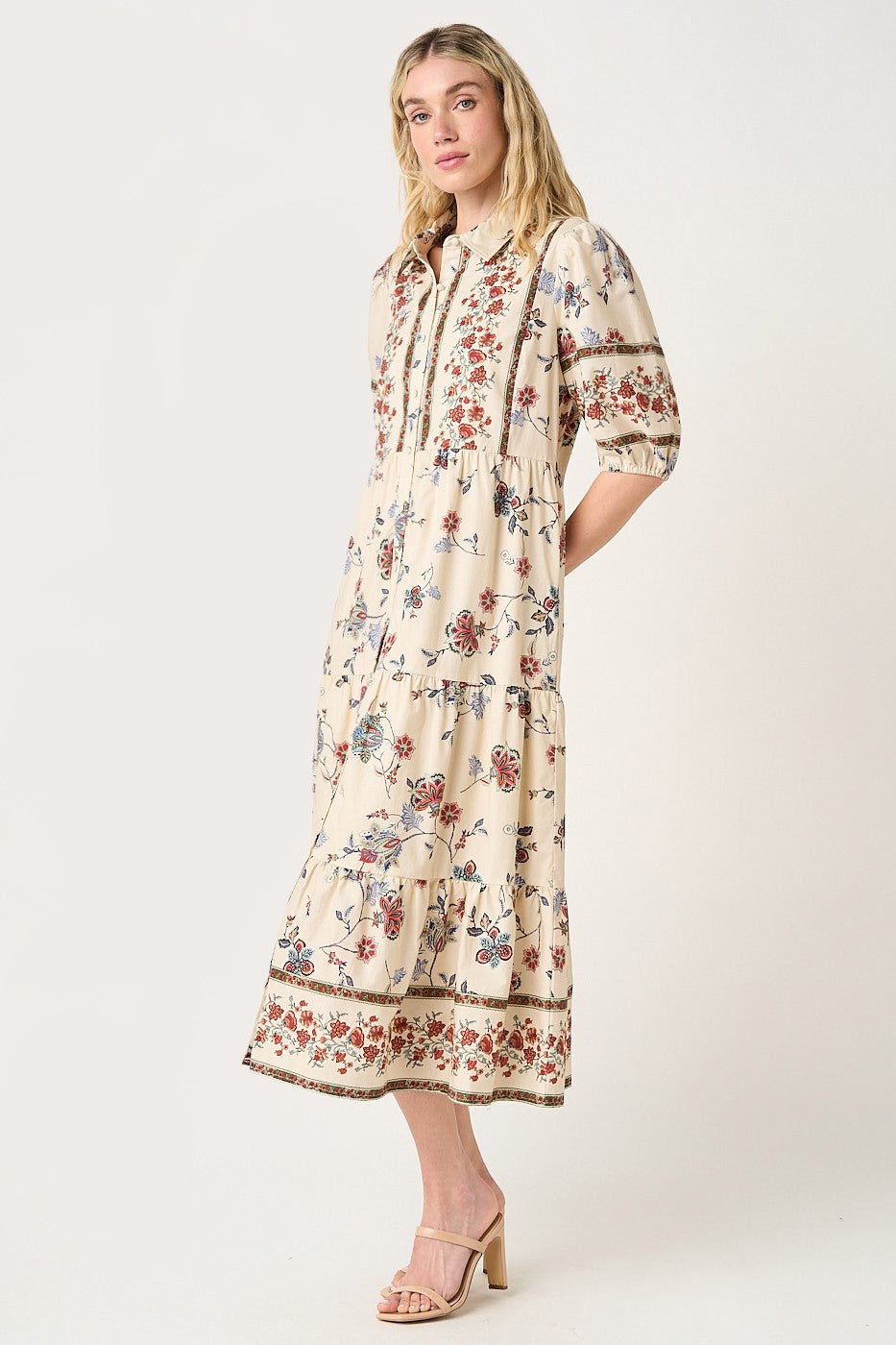 Floral Natural Maxi Dress