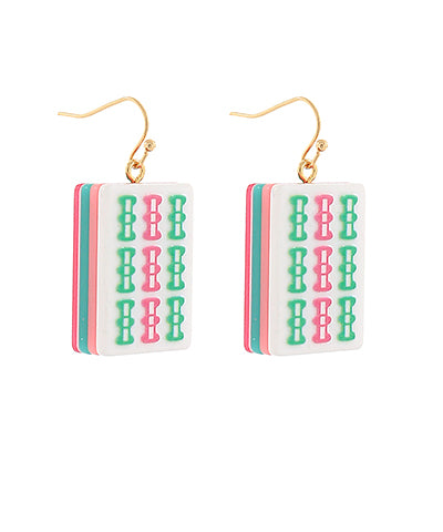 Mahjong Dangle Earrings