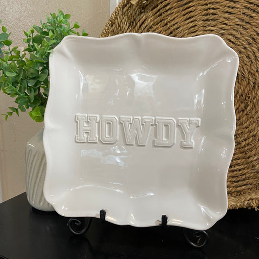 Howdy Square Platter