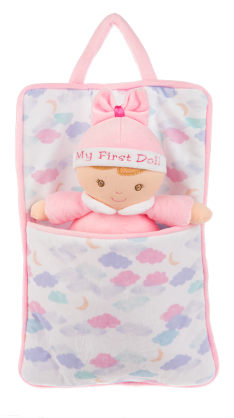 My First Doll & Plush Carrier Set