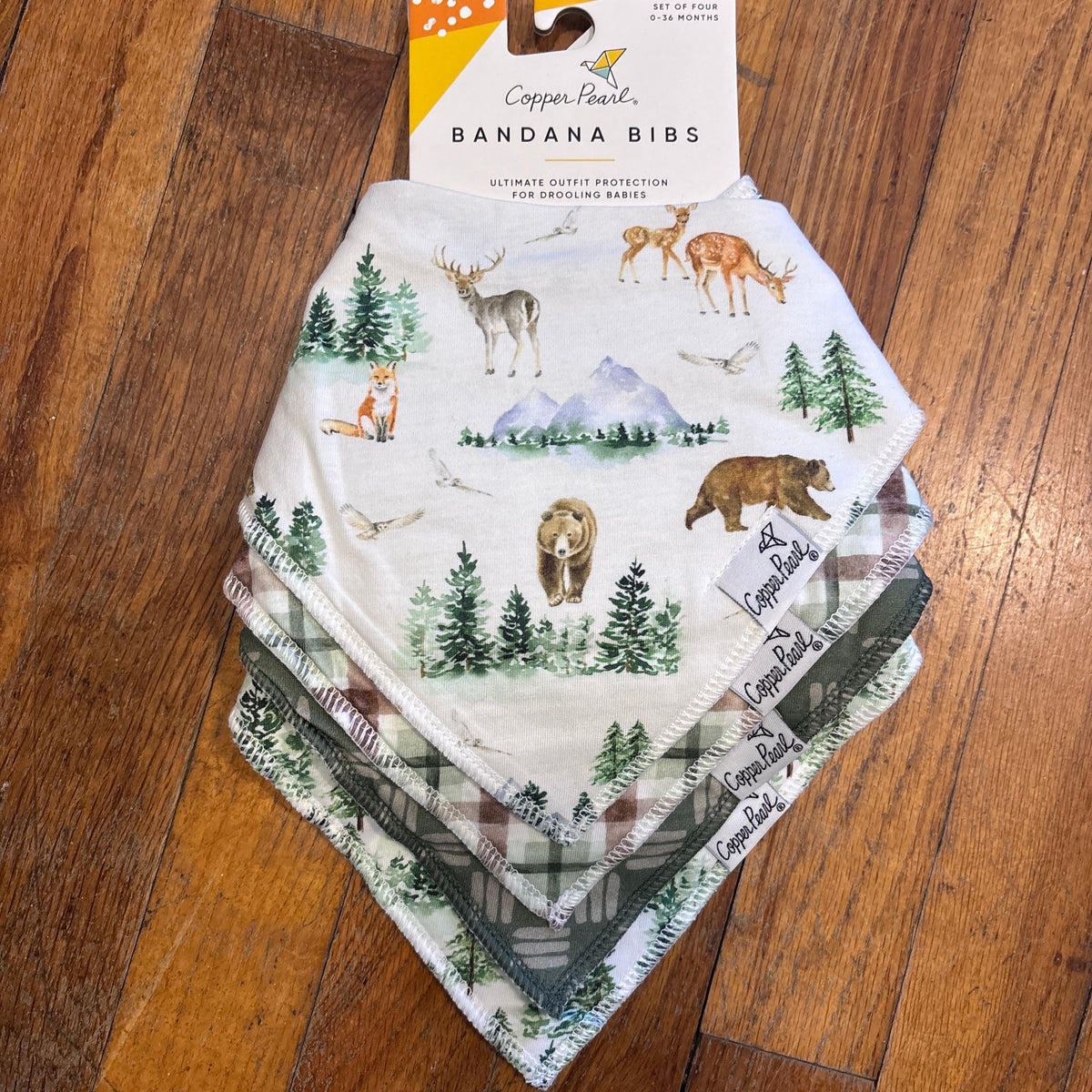 Copper Pearl Bandana Bib Set