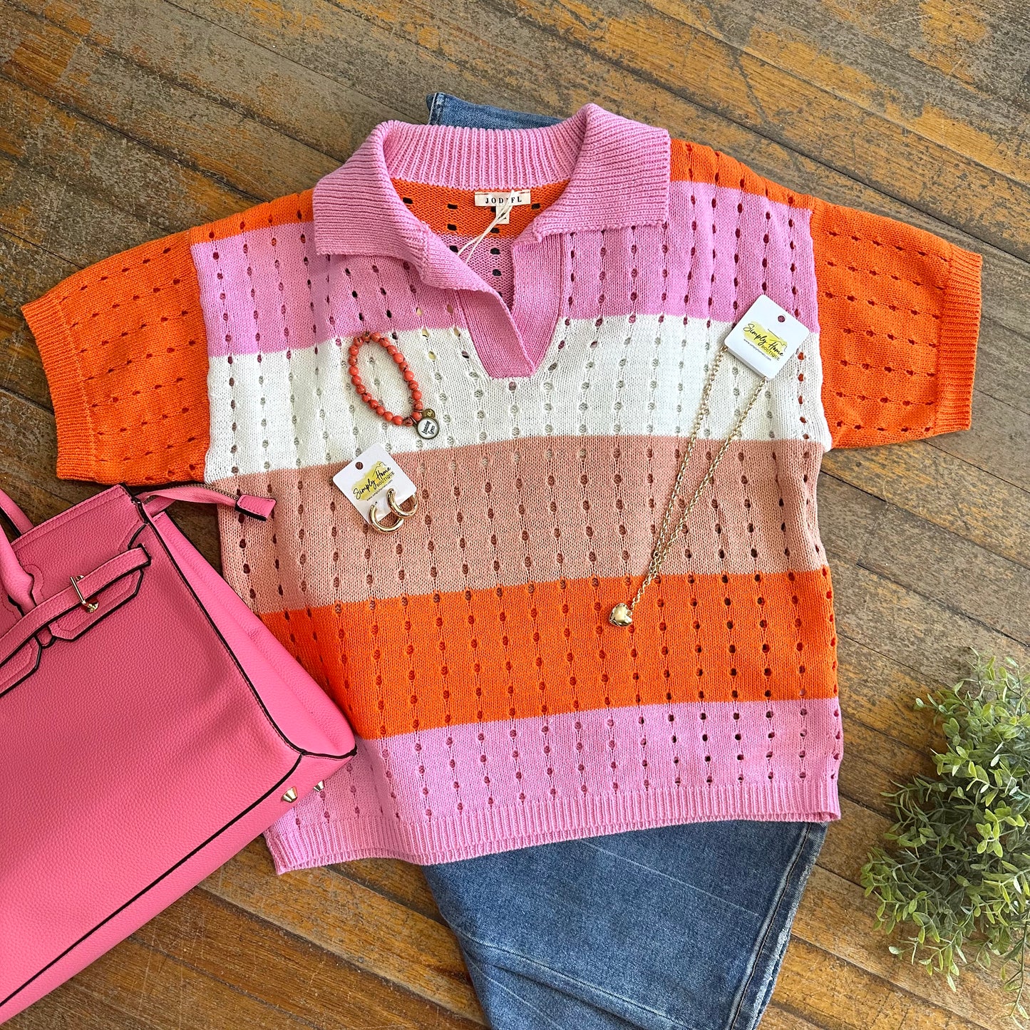 Color Block Sweater Top