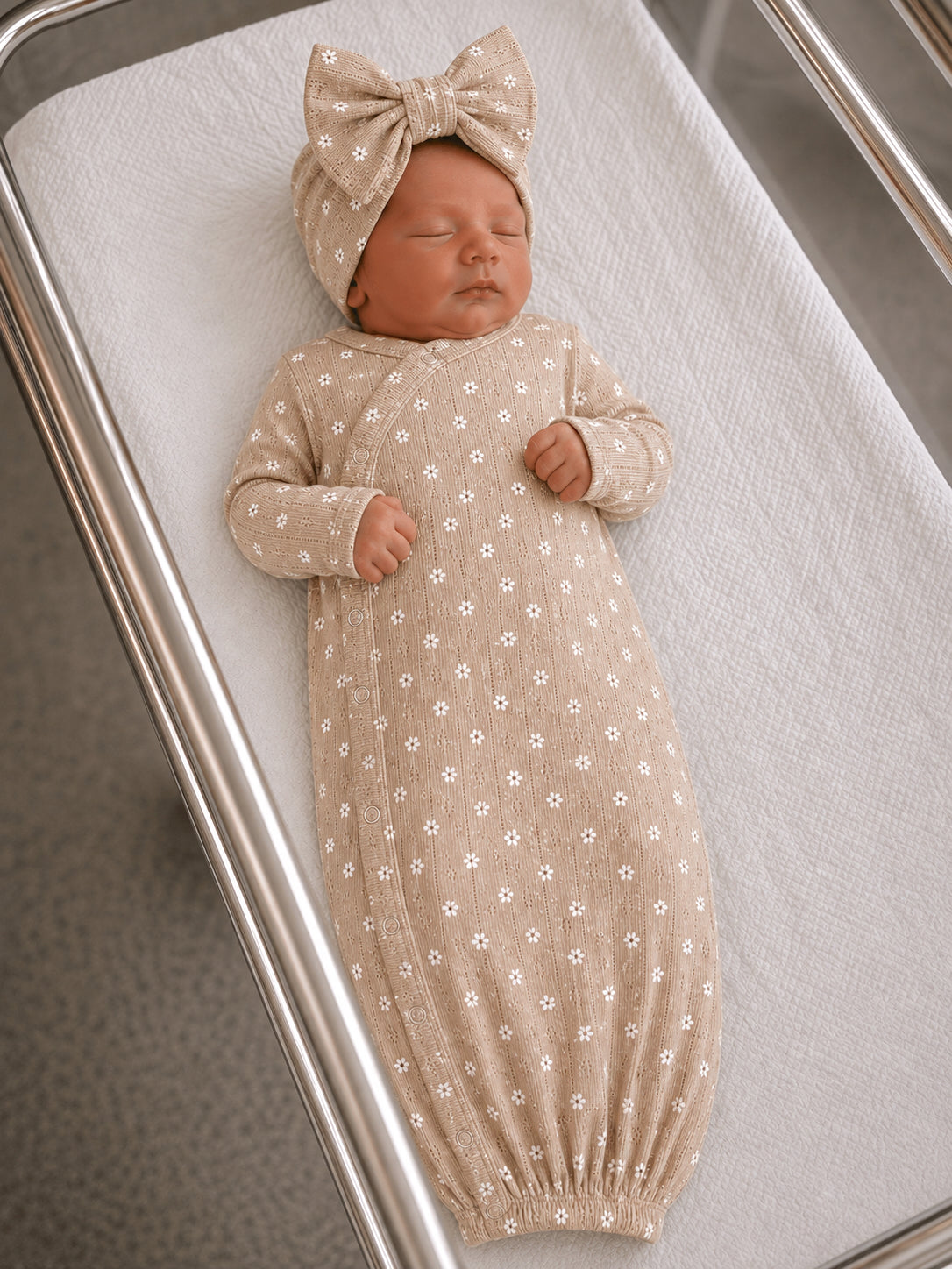 Almond Bloom - Organic Pointelle Gown