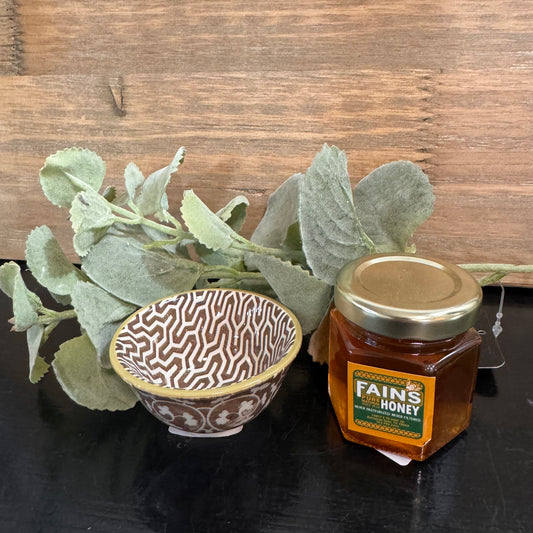 Fain's Glass Hex Honey 2 oz