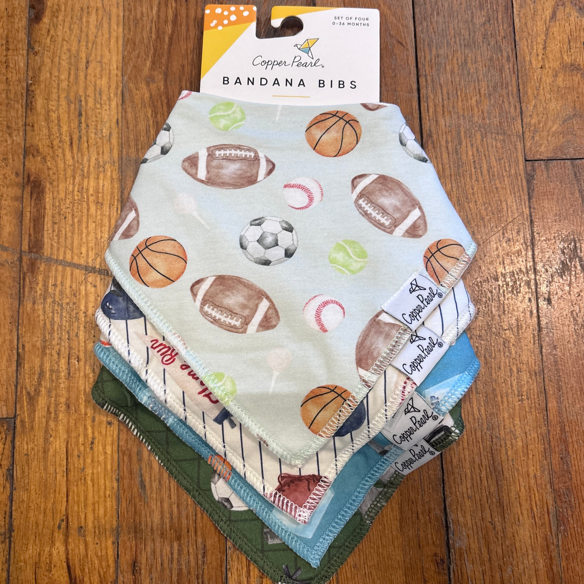 Copper Pearl Bandana Bib Set