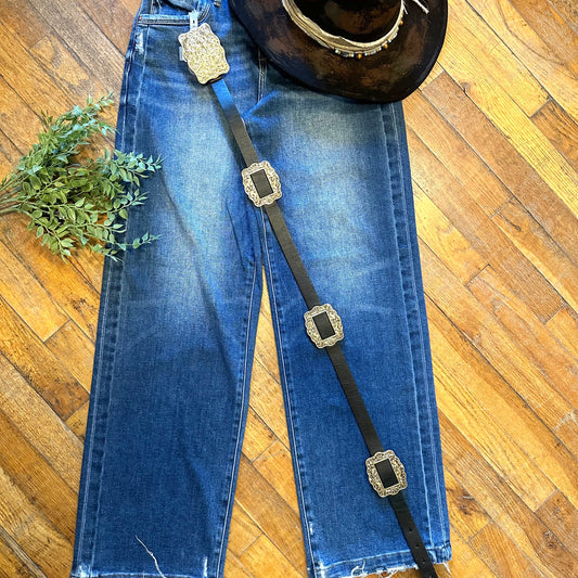 Black Concho Belt