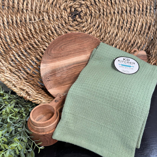 Green Tea Waffle Terry Towel