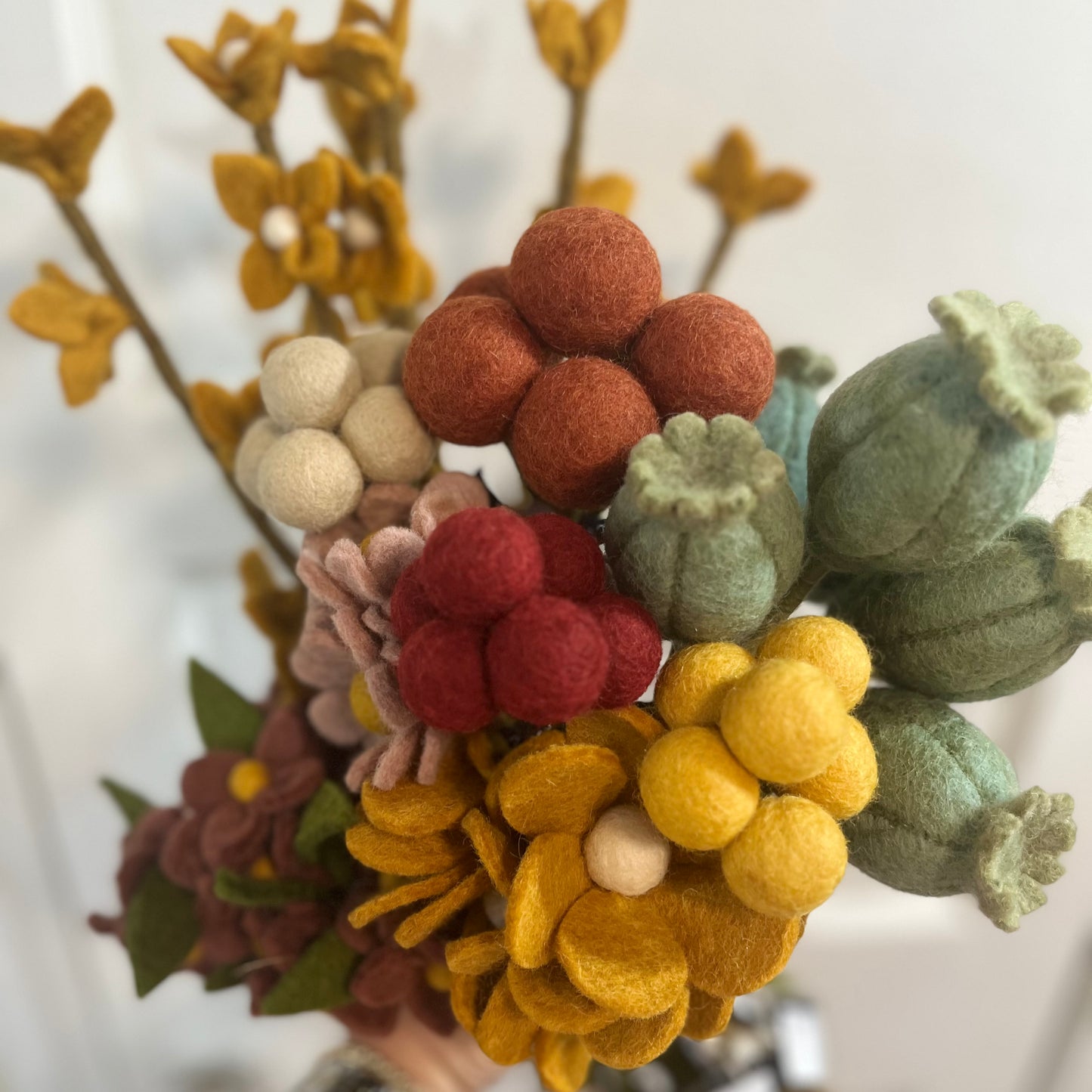 Felted Single 1.2" Flower