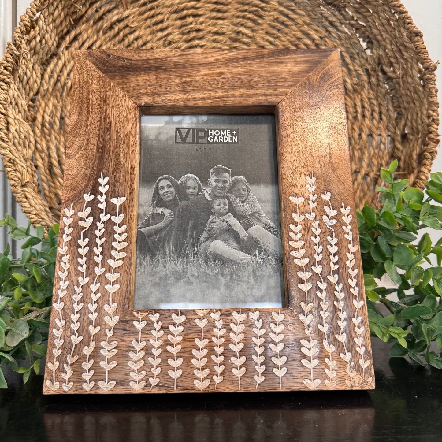 Rustic Heart Wood Picture Frame- 5x7