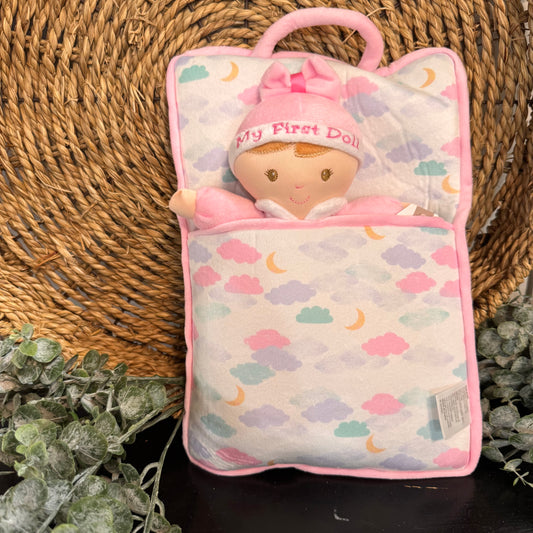 My First Doll & Plush Carrier Set