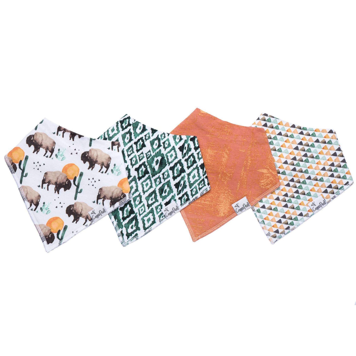 Copper Pearl Bandana Bib Set