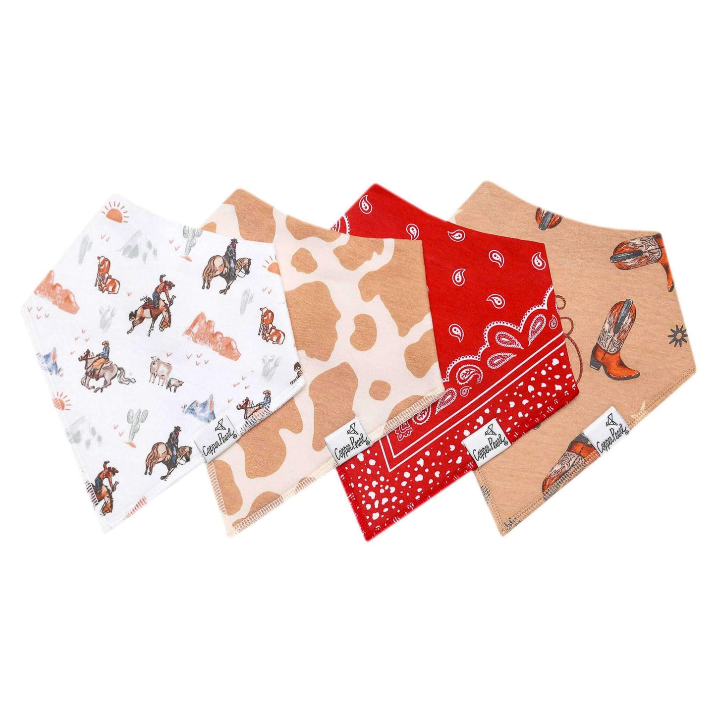 Copper Pearl Bandana Bib Set
