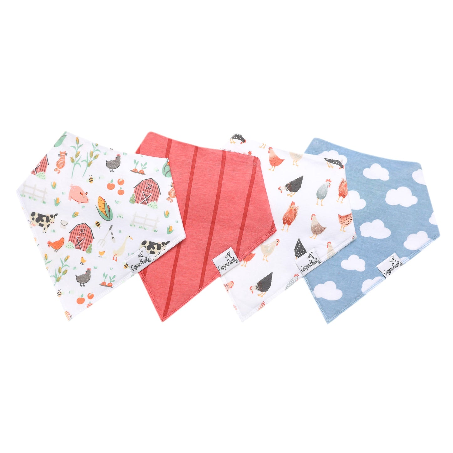 Copper Pearl Bandana Bib Set