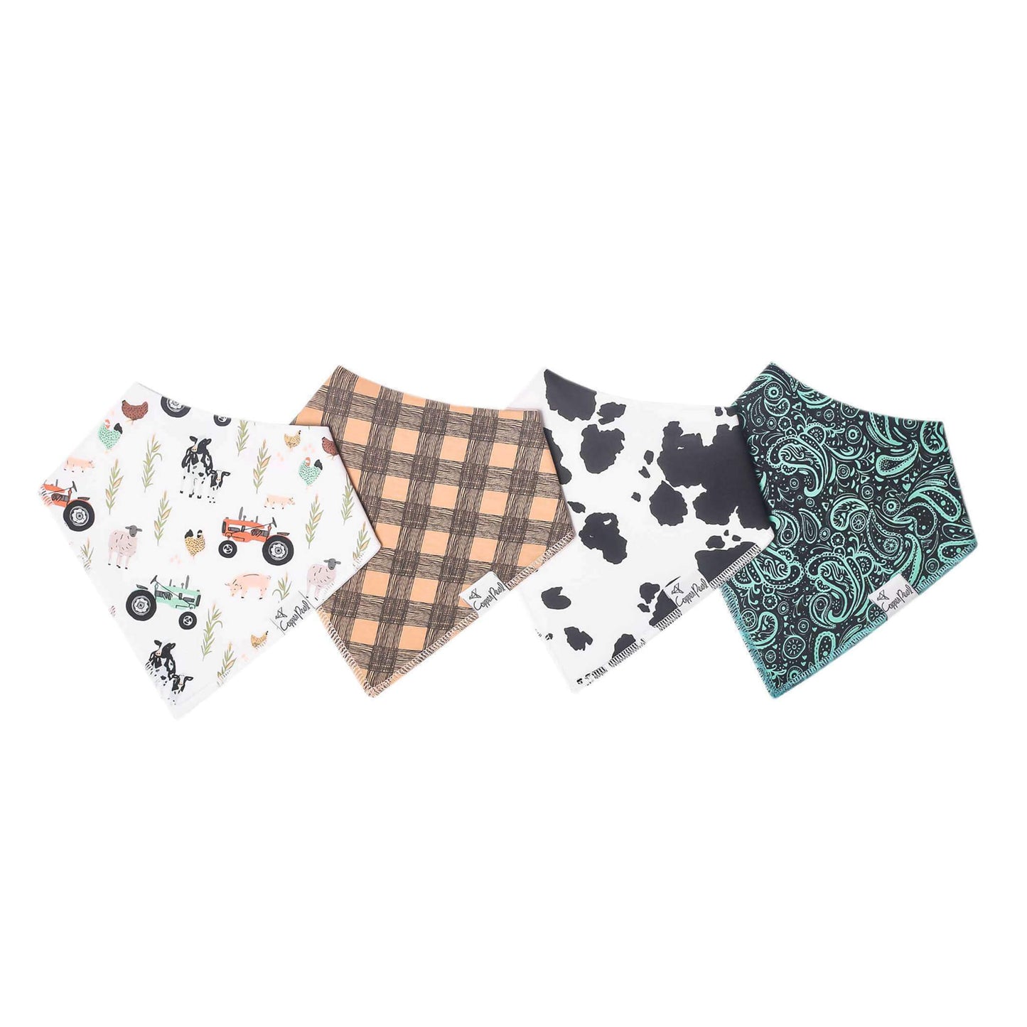 Copper Pearl Bandana Bib Set