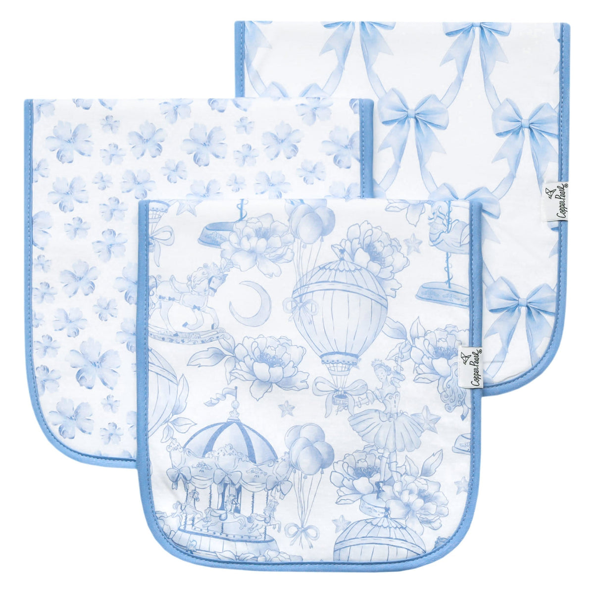 Copper Pearl Burp Cloths Set