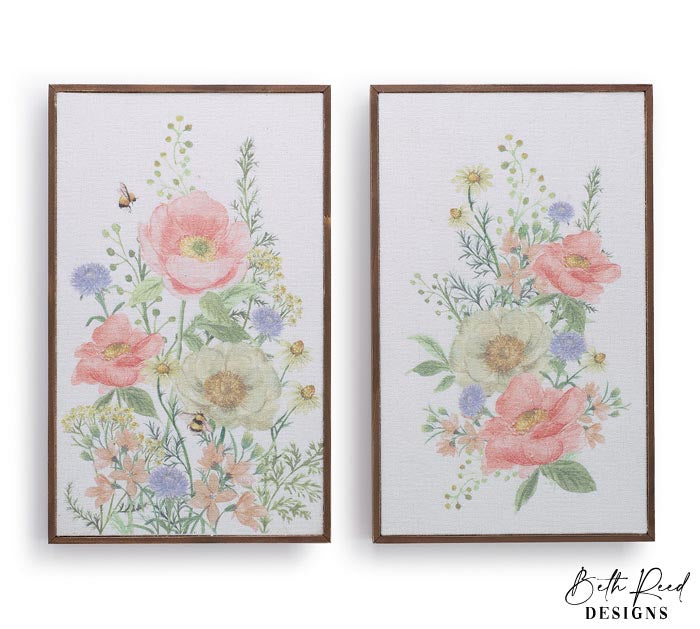 Canvas Floral Wall Hanging