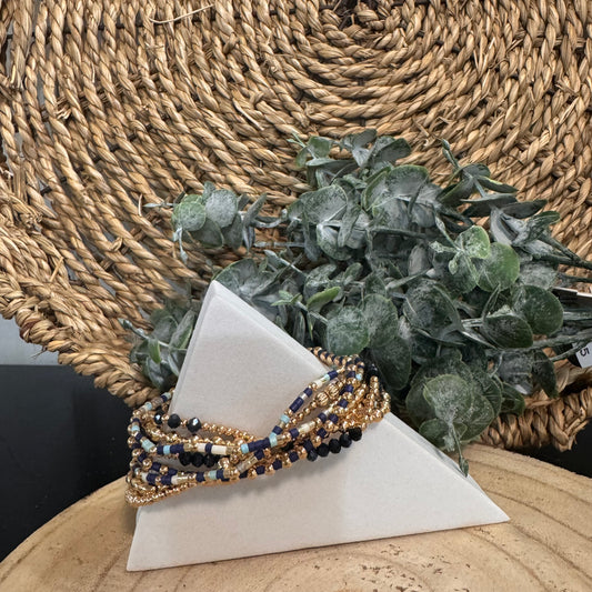 Black and White Seed Bead Bracelets