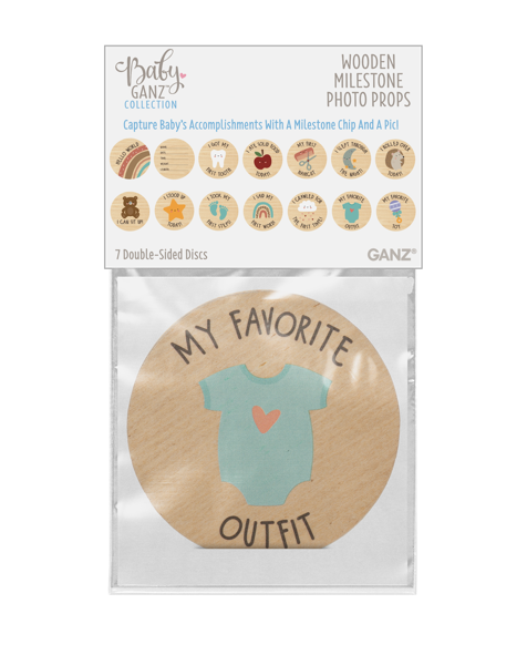 Baby Milestone Wooden Photo Props