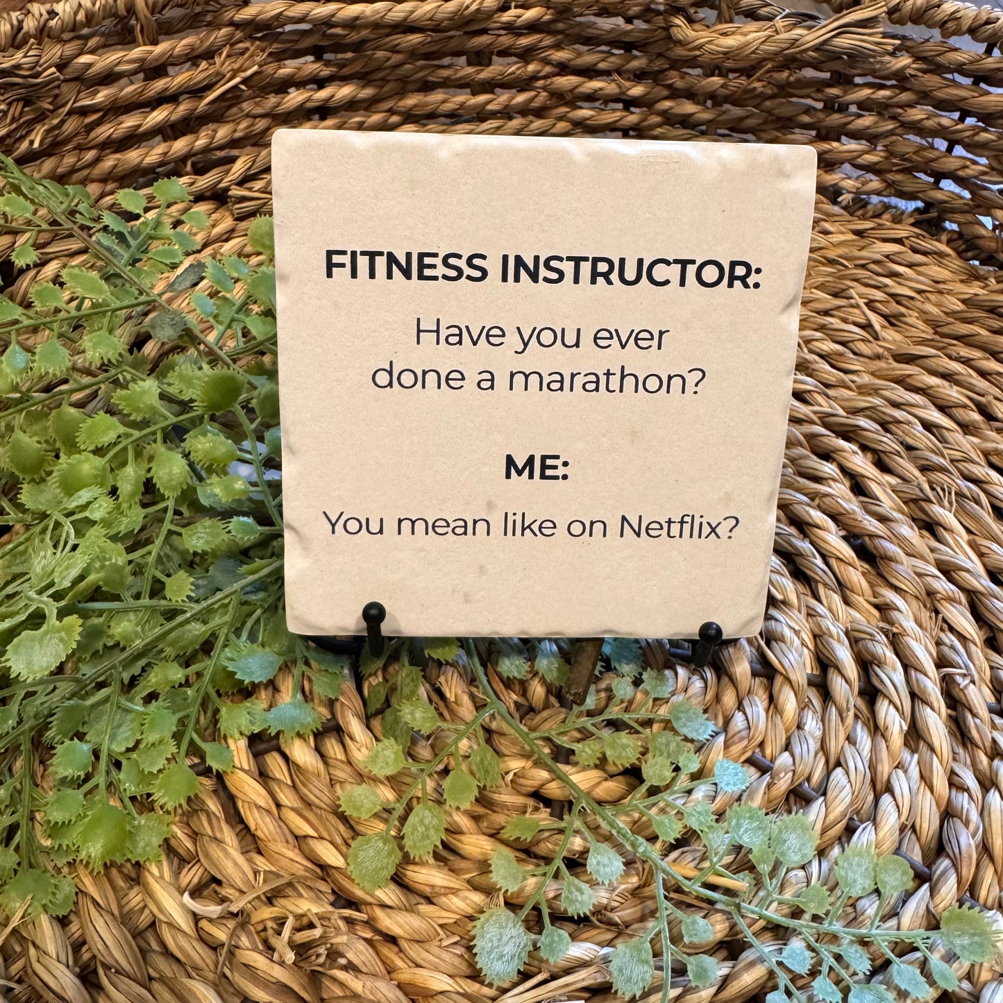 Have You Ever Run A Marathon Ceramic Coaster