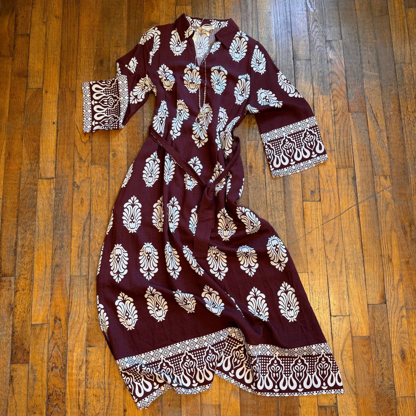 Damask Midi Dress