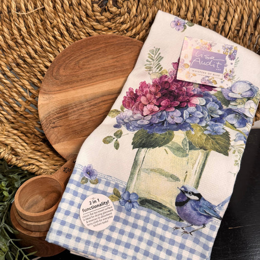 Whispers of Blue Vase Dual Purpose Towel