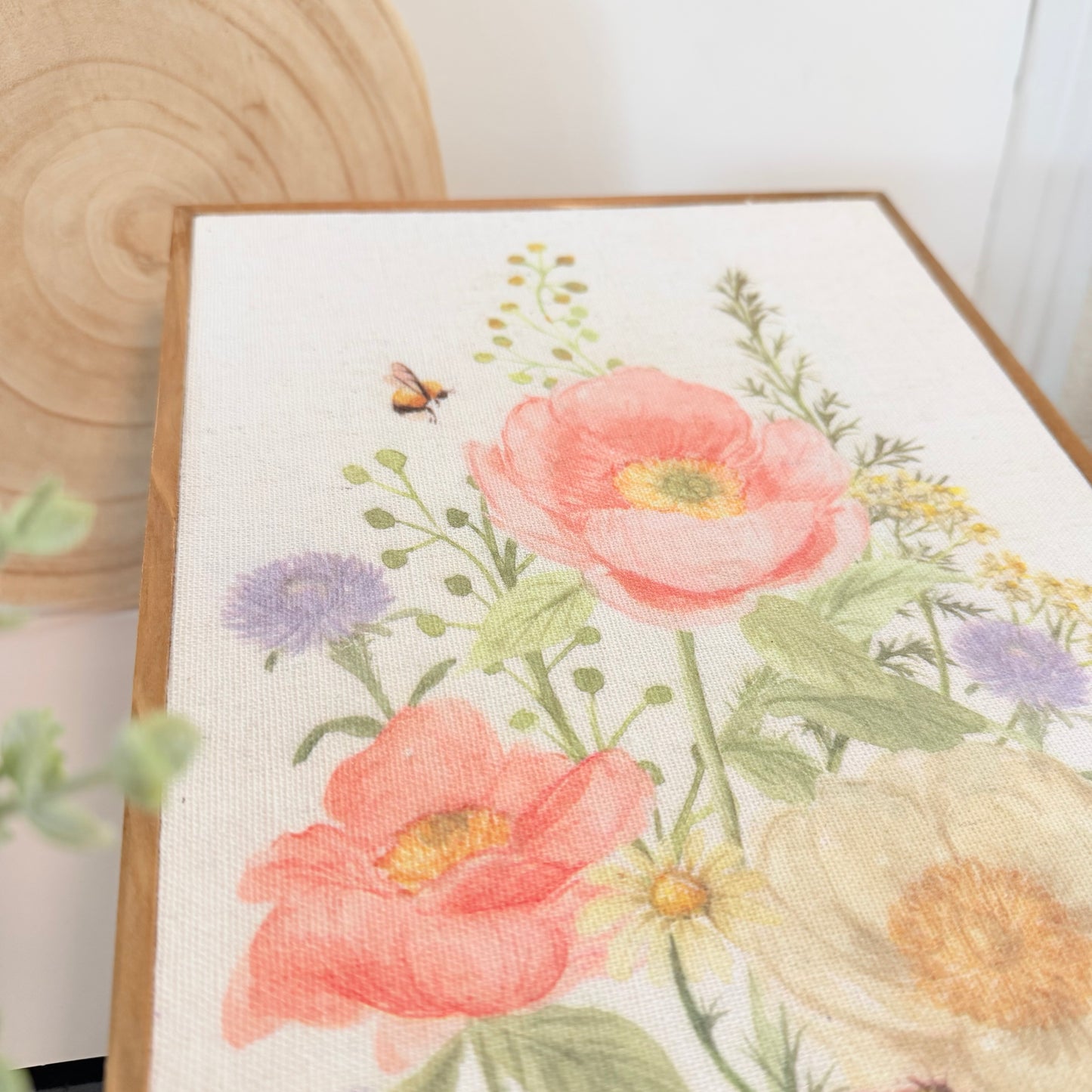 Canvas Floral Wall Hanging