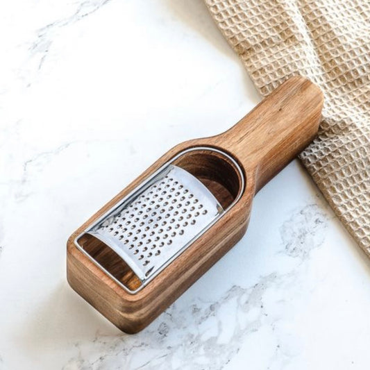 Stainless Steel and Wood Cheese Grater