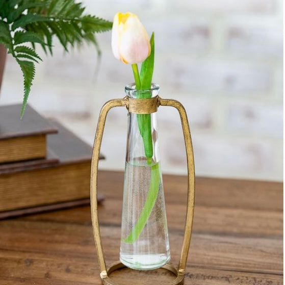 Gold Stem Vase