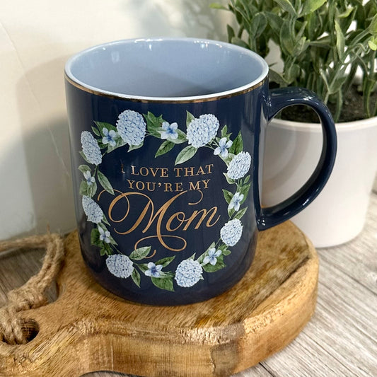 Blue Love Mom Mug