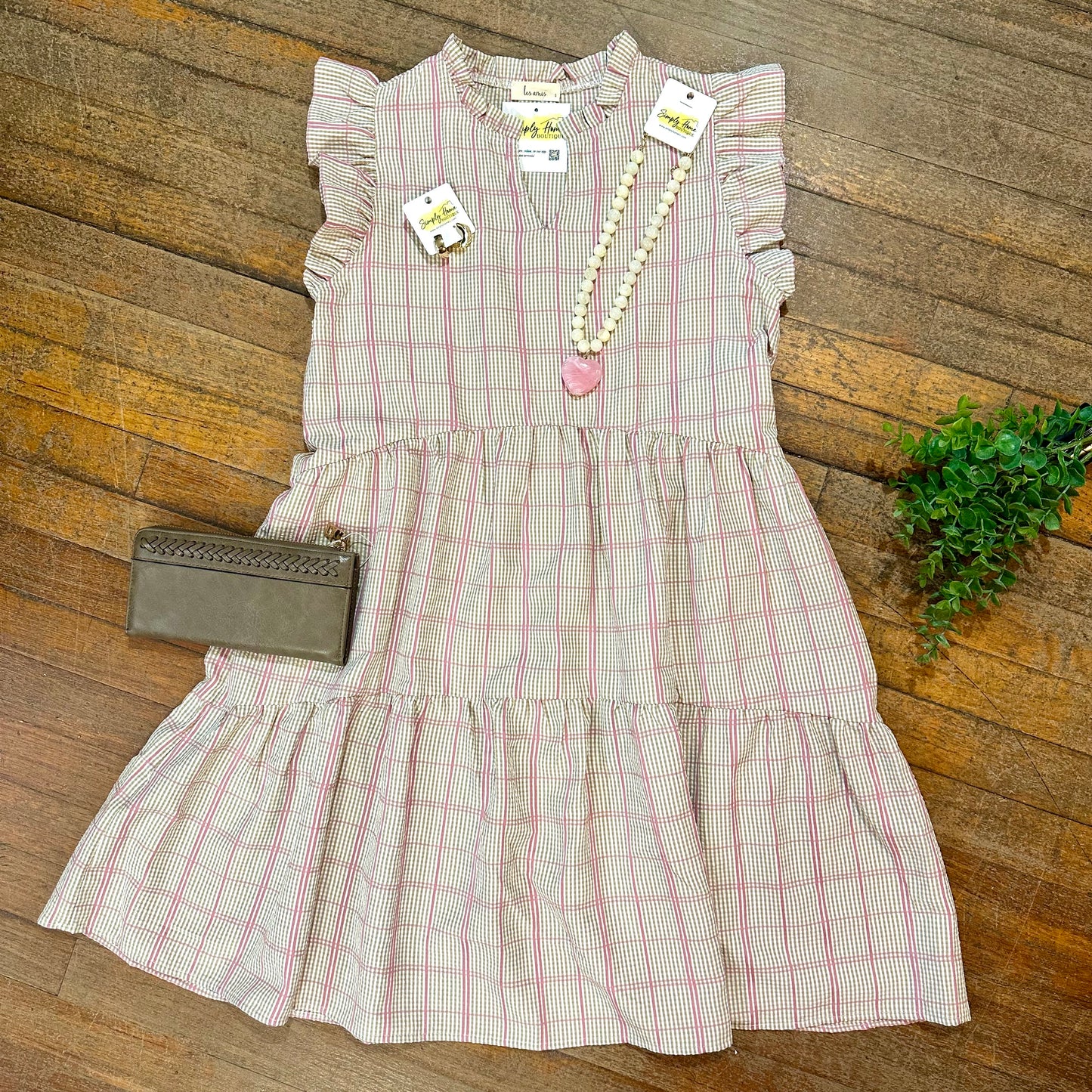Tiered Ruffle Gingham Dress